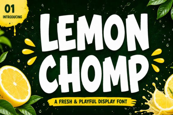 Lemon Chomp: A Zesty Display Font for Creative Projects