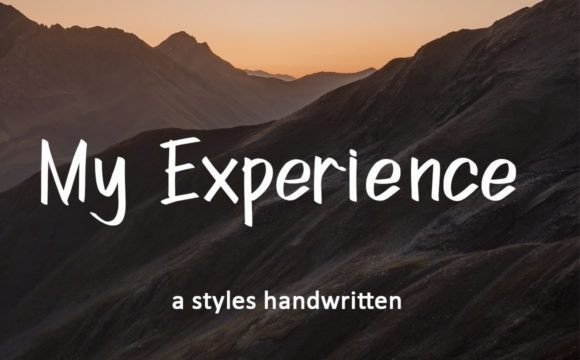 My Experience: A Handwritten Font That Feels Like a Friend