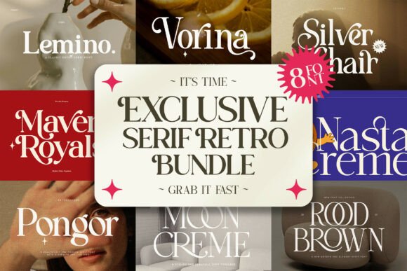 Rediscovering Vintage Charm: The Exclusive Serif Retro Bundle