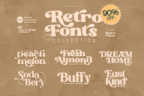 Retro Font Bundle: Unlock Vintage Charm for Your Designs
