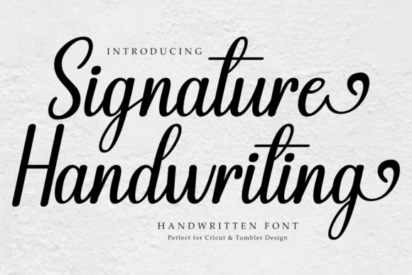 Signature Handwriting: The Friendly Font for Every Project