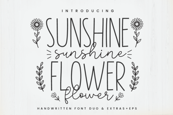 Sunshine Flower: A Cheerful Font Duo for Creative Projects